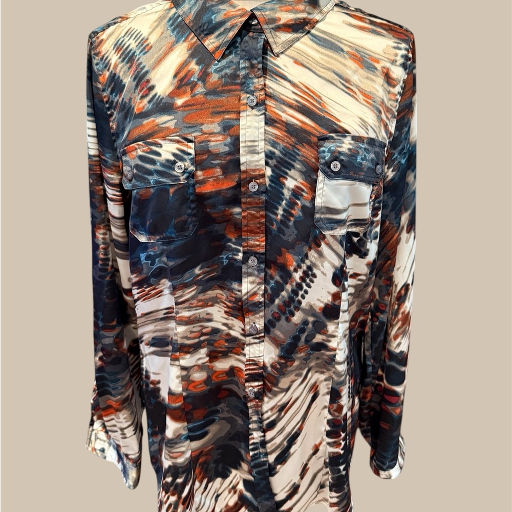 Calvin Klein Multicolor Abstract Blouse